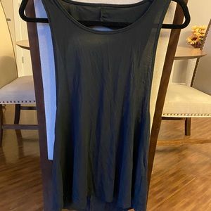 Black Open Back Work-out Top